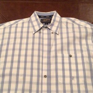 Twenty Men's Light Blue Checkered Shirt